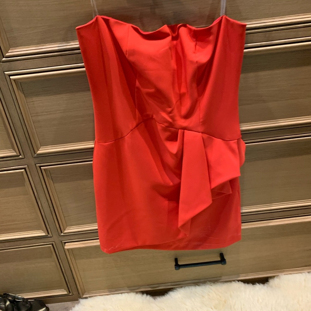 Red strapless mini dress NEW WITH TAGS